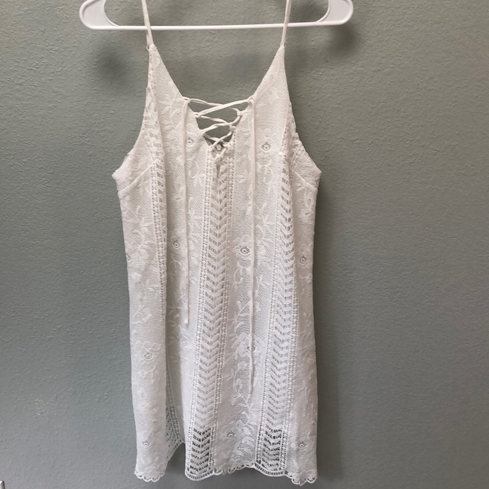 Astr Lace-Up Sun Dress